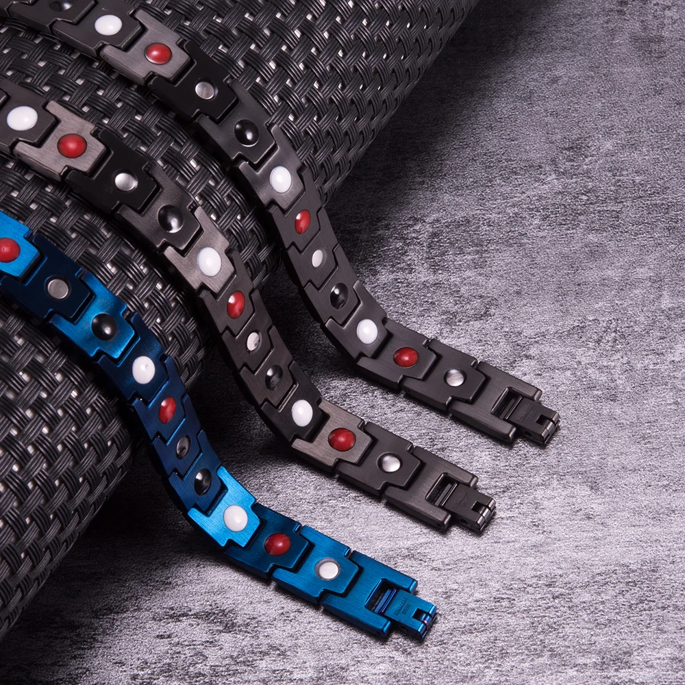 Black Blue Magnetic Therapy Bracelet