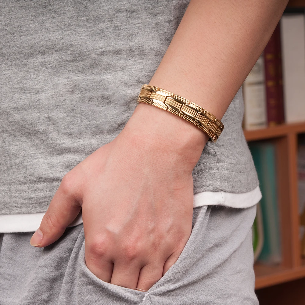 Black Mens Therapeutic Magnetic Bracelet