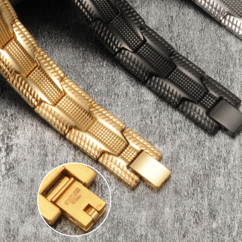 Black Mens Therapeutic Magnetic Bracelet