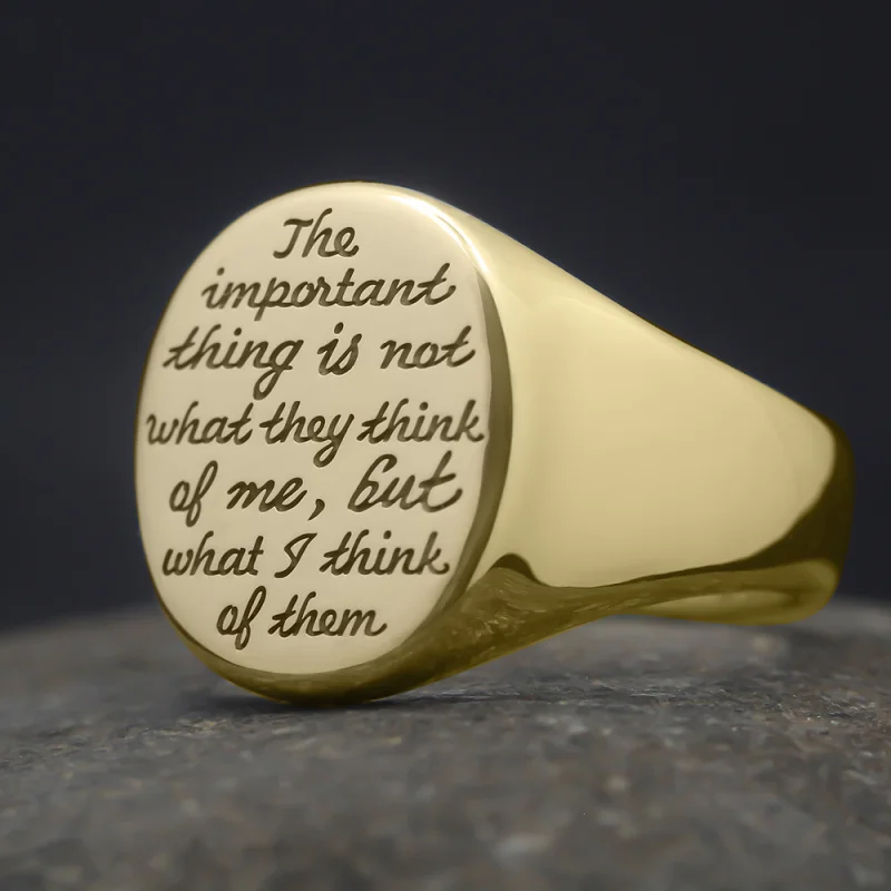 Women Seal Signet Letter Thumb Pinky Ring