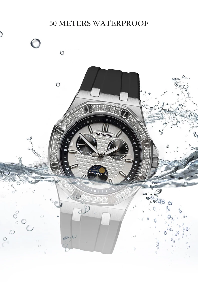 Women Luxury Quartz Wristwatch with Week Date