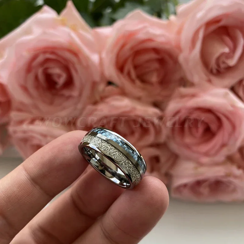 Carbon Fiber Meteorite Tungsten Ring