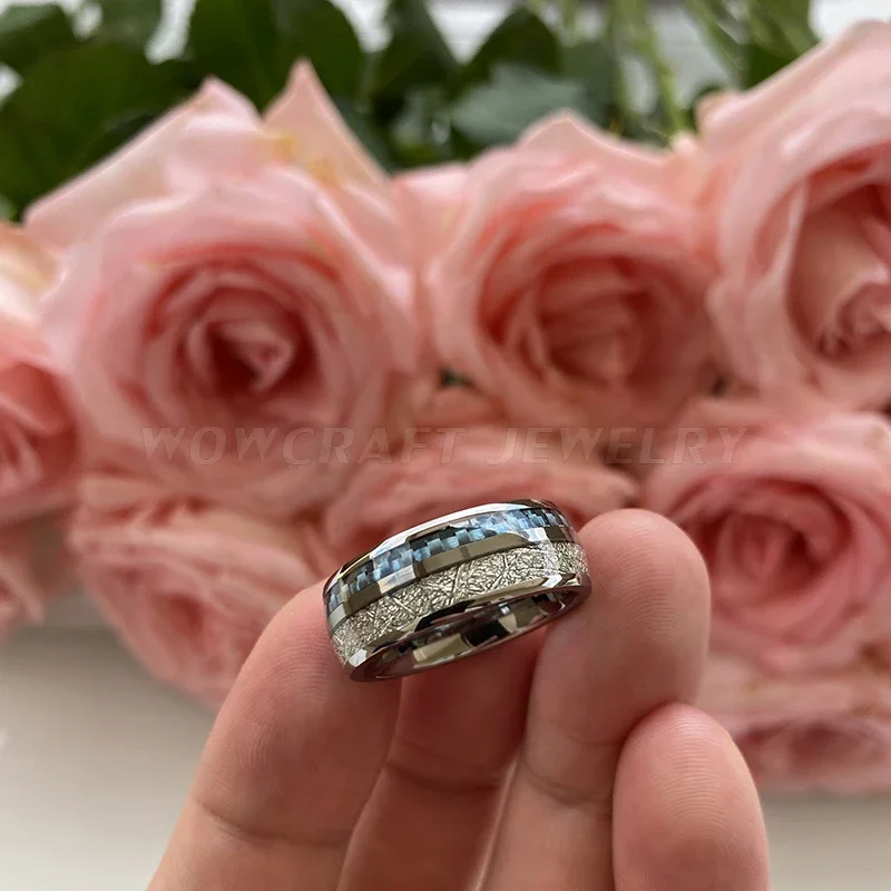 Carbon Fiber Meteorite Tungsten Ring