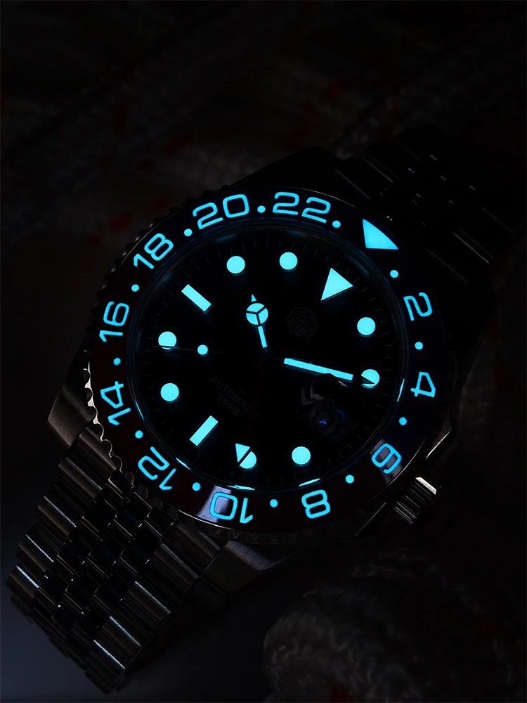 San Martin Men Automatic GMT Watch