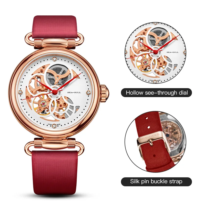 Seagull Fashion Women's Skeleton Watch