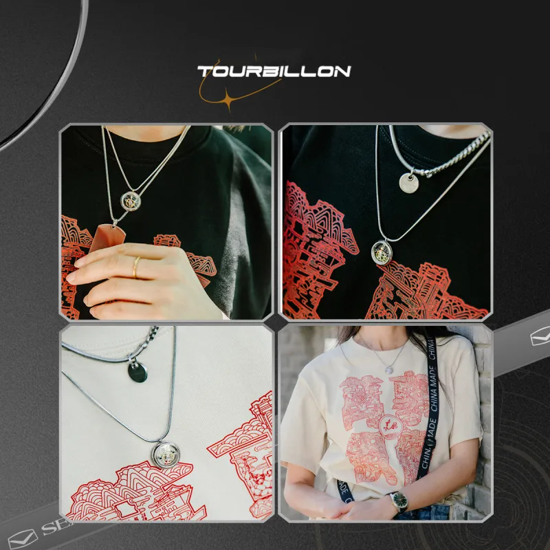 Unique Tourbillon Watch Parts Necklace Pendant