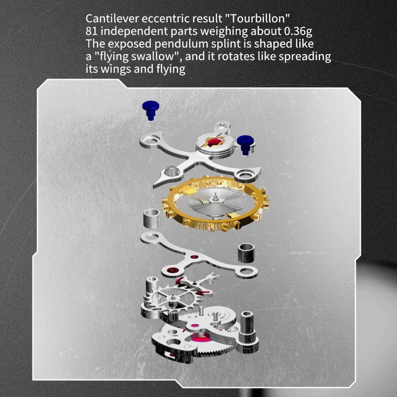 Unique Tourbillon Watch Parts Necklace Pendant