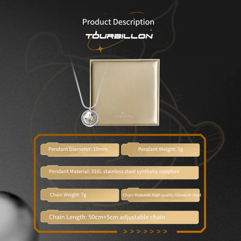 Unique Tourbillon Watch Parts Necklace Pendant