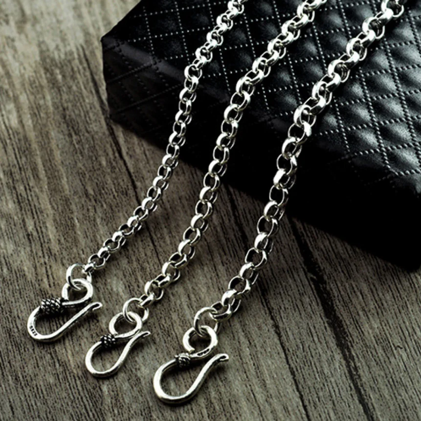Sterling Silver Round O Ring Chain Necklace