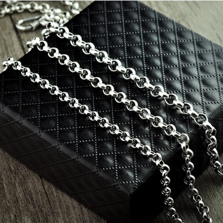 Sterling Silver Round O Ring Chain Necklace