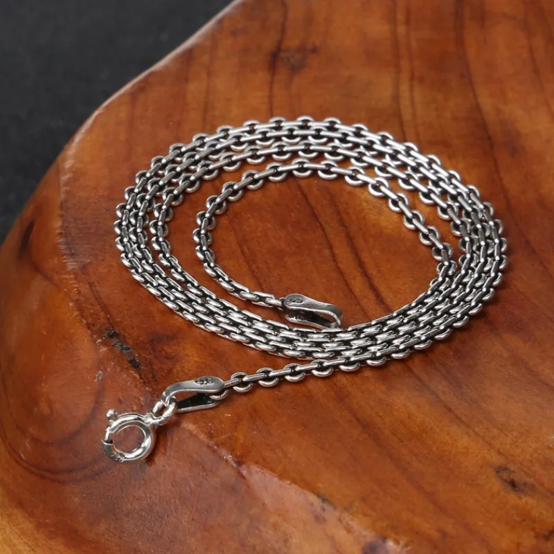 Silver Vintage Cross Chain Necklace