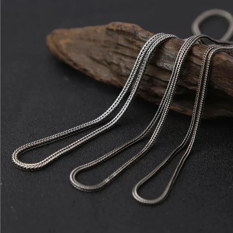 Sterling Silver Clavicle Chain Necklace