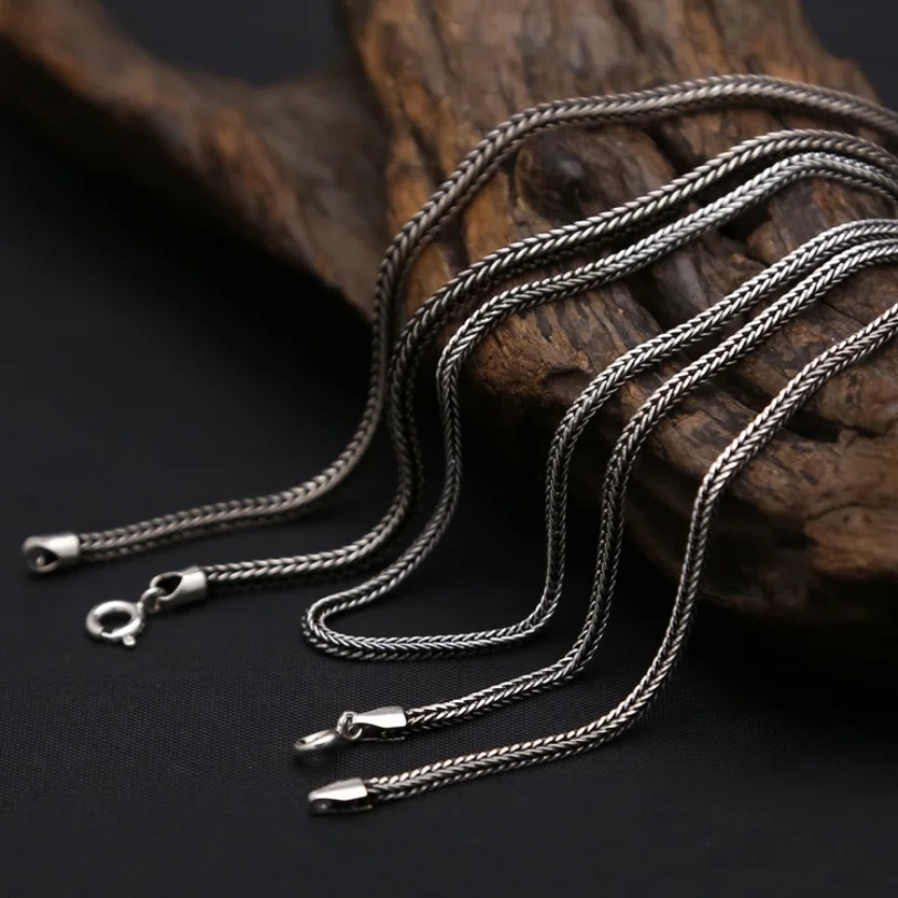 Sterling Silver Clavicle Chain Necklace