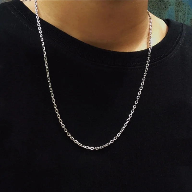 925 Sterling Silver Curb Chain Necklace