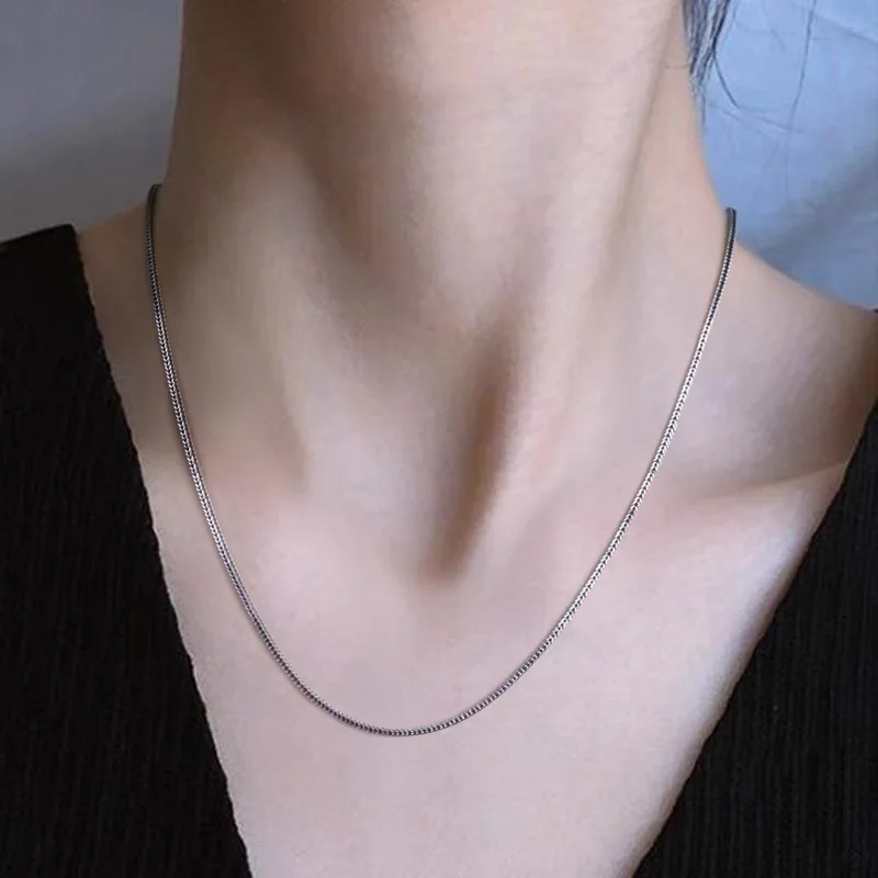 Silver Chopin Fox Tail Chain Necklace