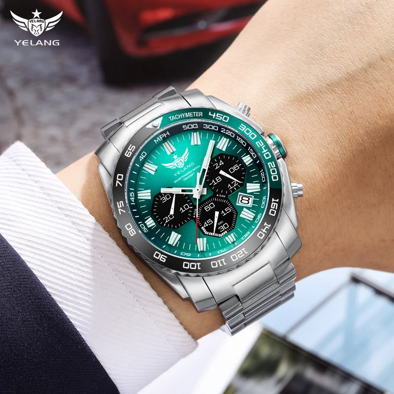 YELANG V1215 Solar Eco-Drive Wristwatch