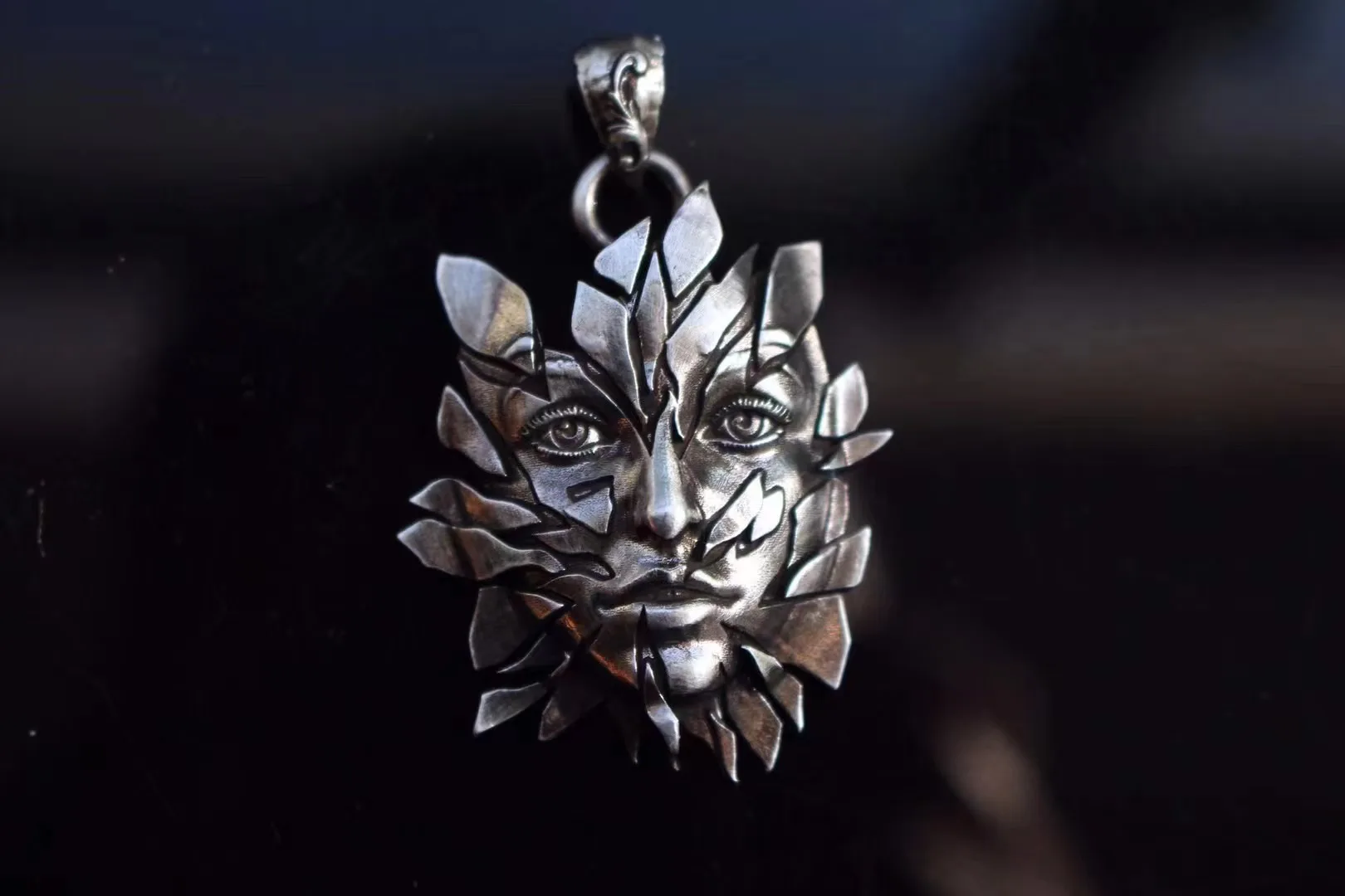 Mask Pendant S925 Silver Mysterious Necklace