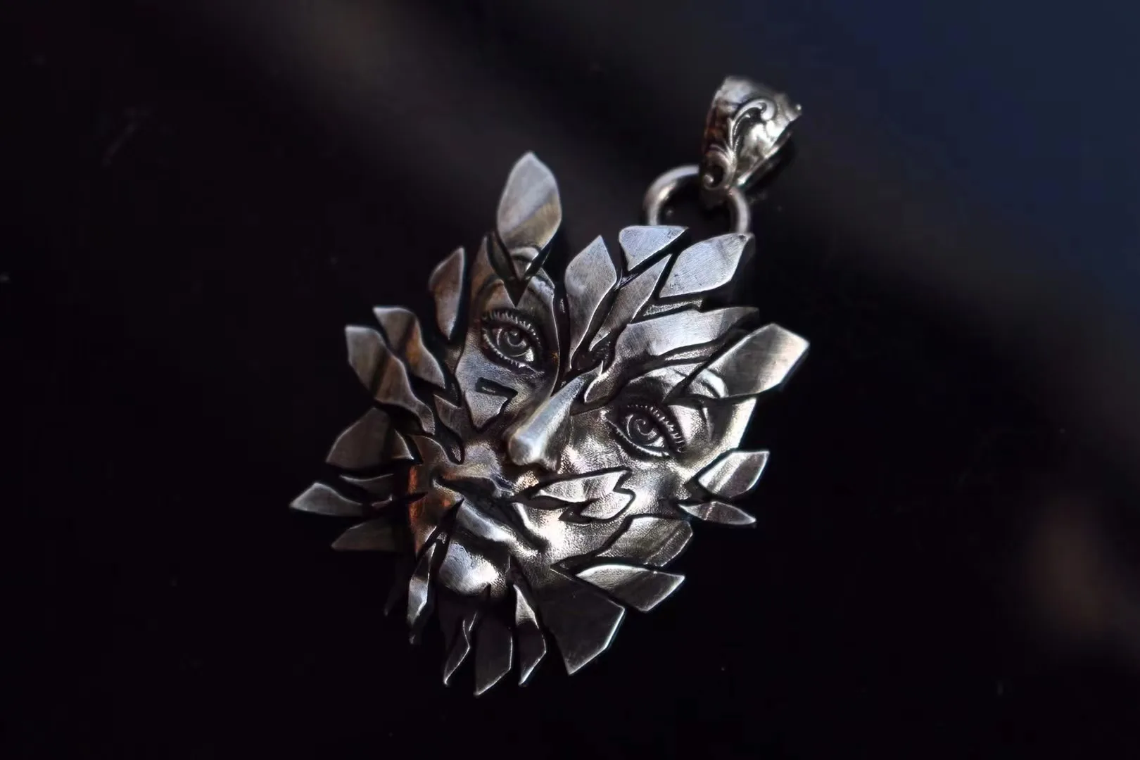 Mask Pendant S925 Silver Mysterious Necklace