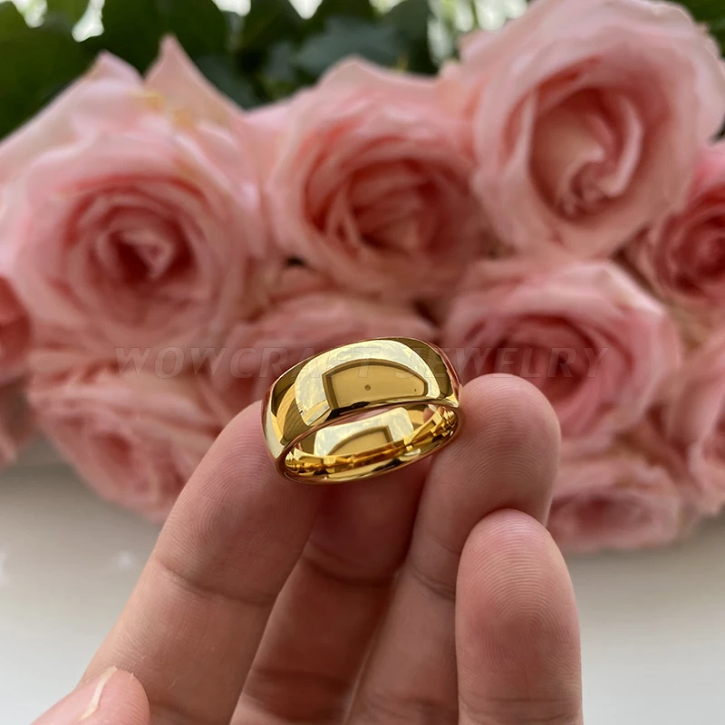 Classic Gold Tungsten Carbide Wedding Band