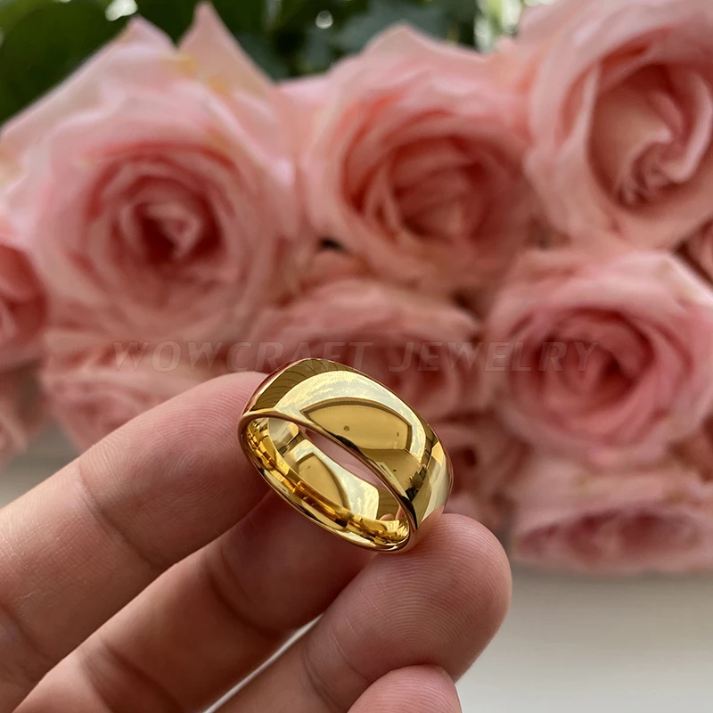 Classic Gold Tungsten Carbide Wedding Band