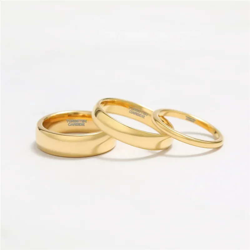 Gold Color Tungsten Couple Rings