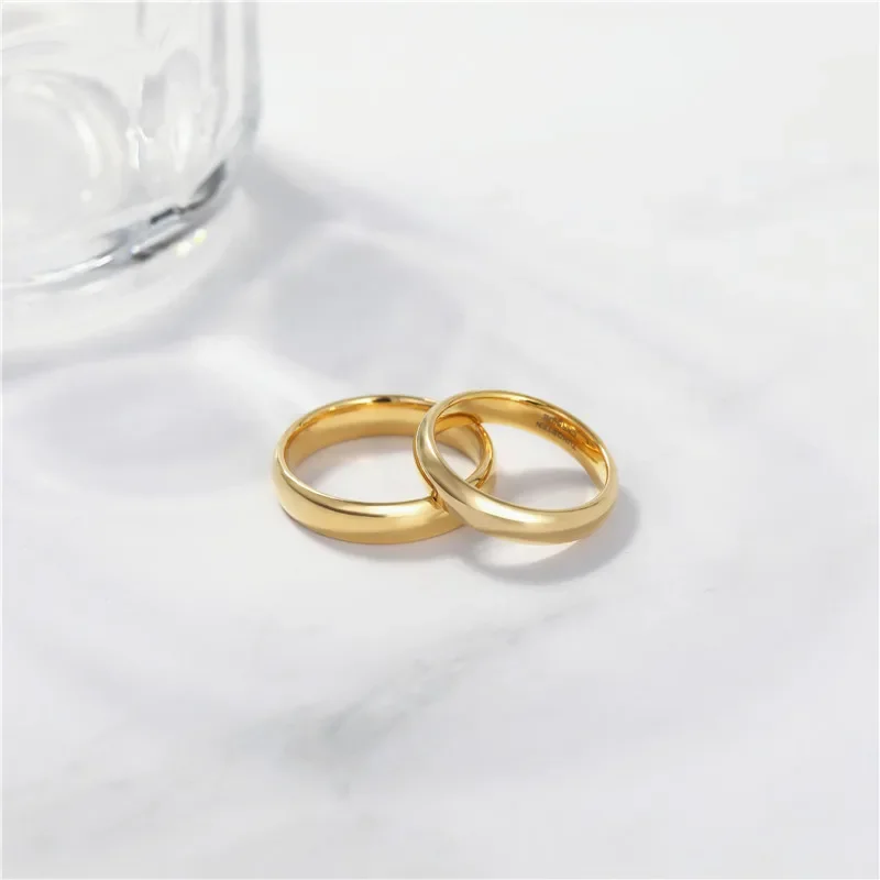 Gold Color Tungsten Couple Rings