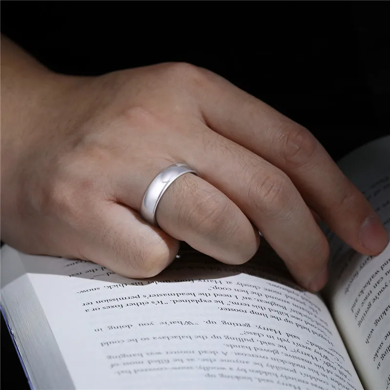 Unisex Silver Tungsten Wedding Band