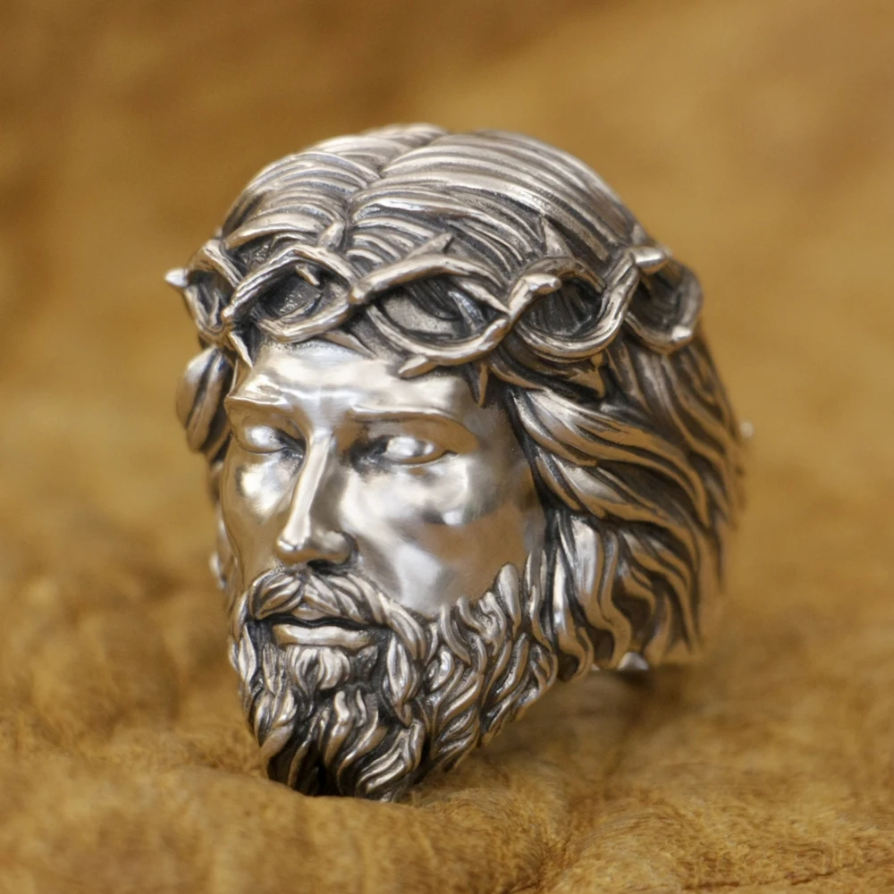 Jesus Christ Ring in 925 Sterling Silver