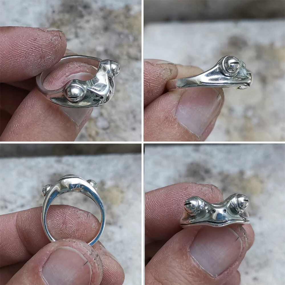 Frog Ring in 925 Sterling Silver