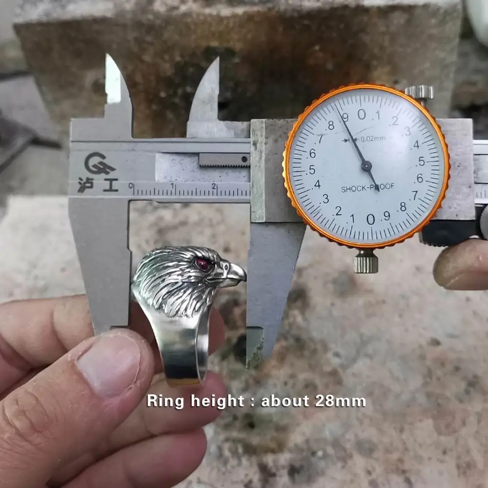 Eagle Biker Ring in 925 Sterling Silver