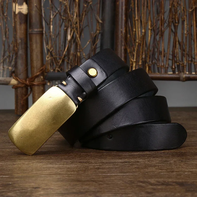 High-Quality Genuine Leather Mens Belt