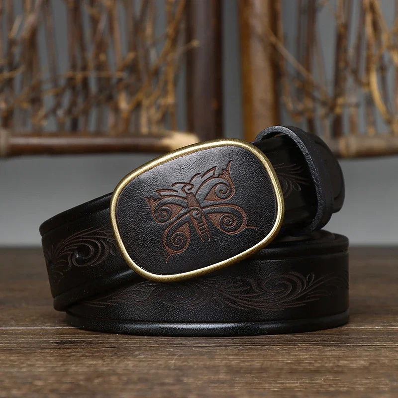 Pure Cowhide Leather Belts for Men