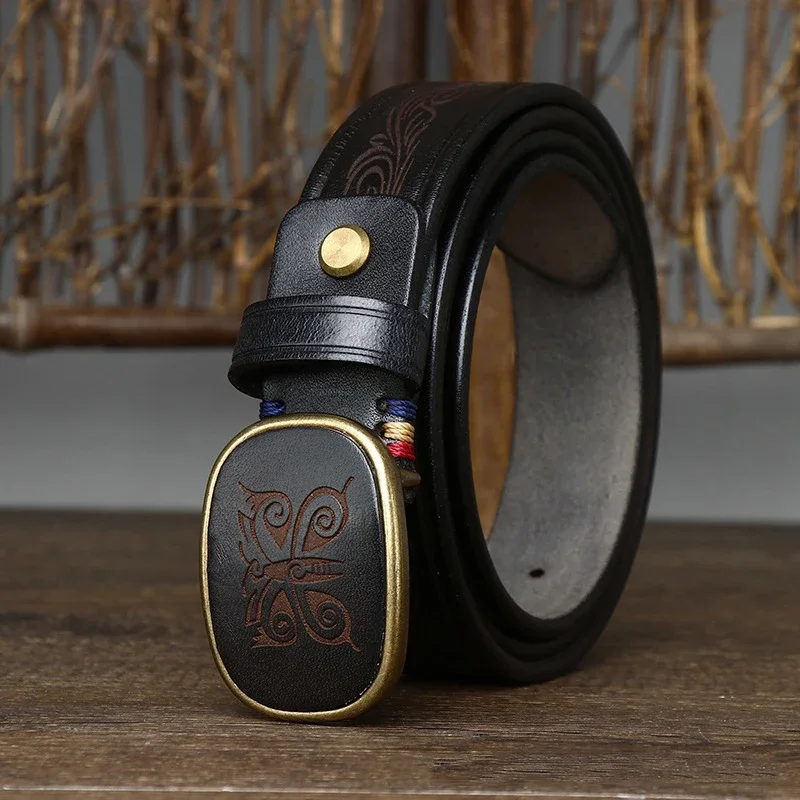 Pure Cowhide Leather Belts for Men