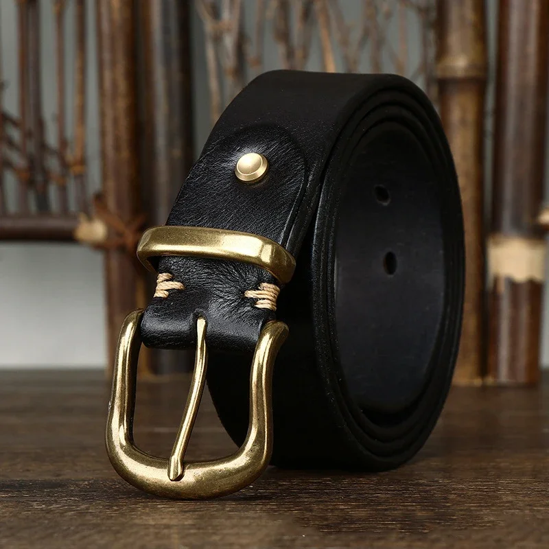 High Quality Jeans Brass Pin Buckle Belts