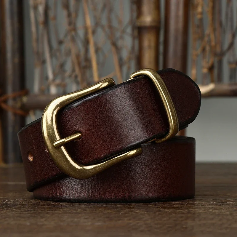 High Quality Jeans Brass Pin Buckle Belts