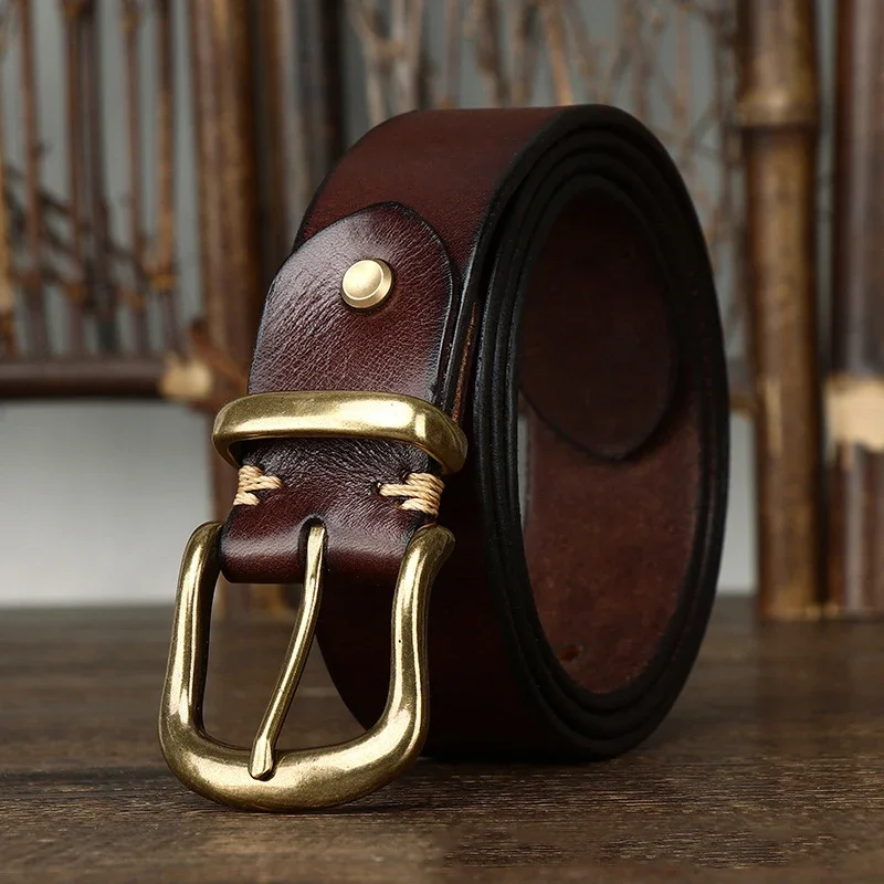 High Quality Jeans Brass Pin Buckle Belts