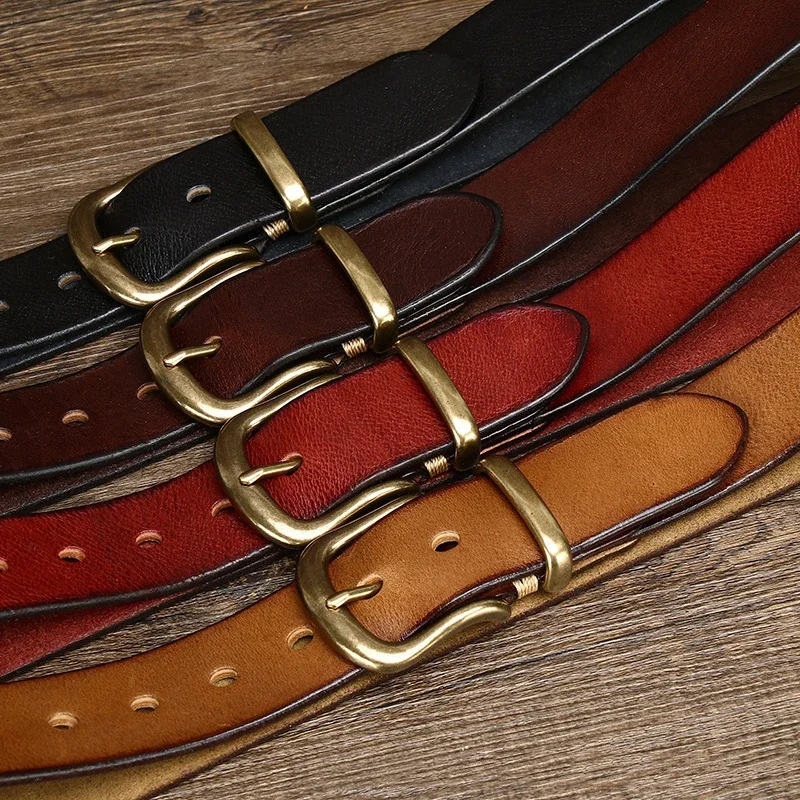 High Quality Jeans Brass Pin Buckle Belts