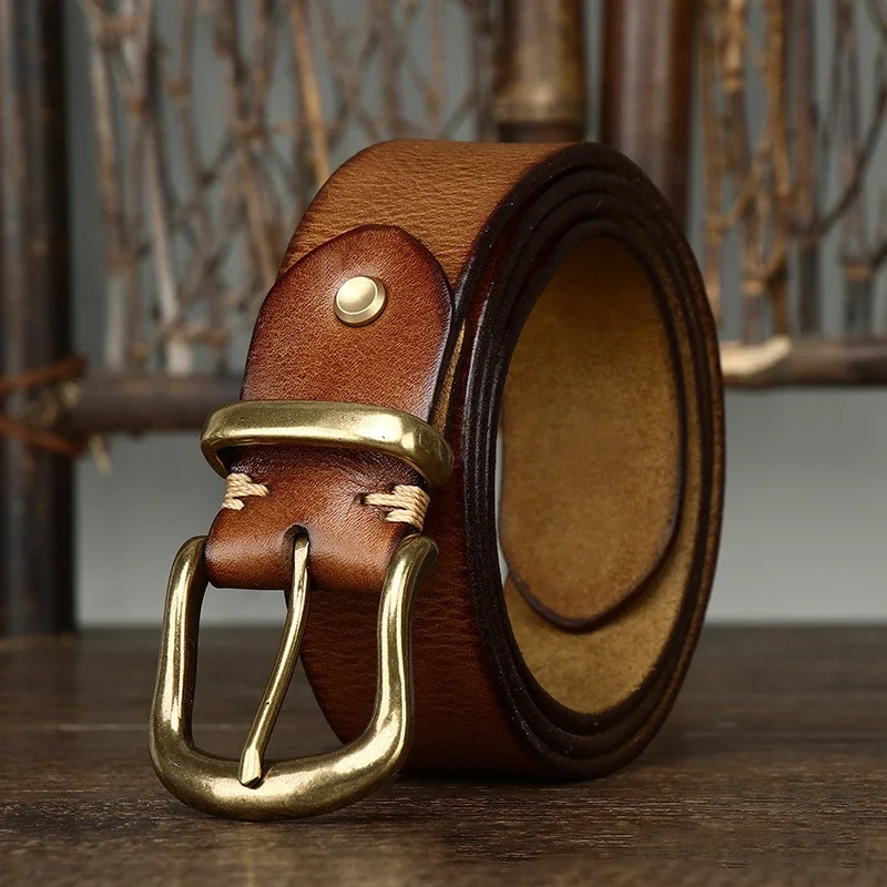 High Quality Jeans Brass Pin Buckle Belts