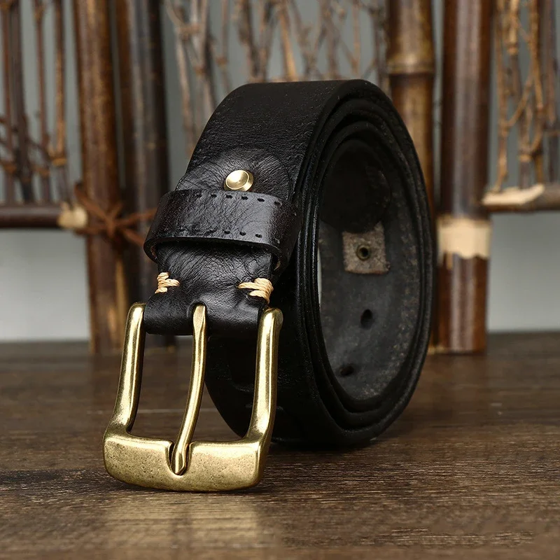 Top Genuine Leather Pin Buckle Belts