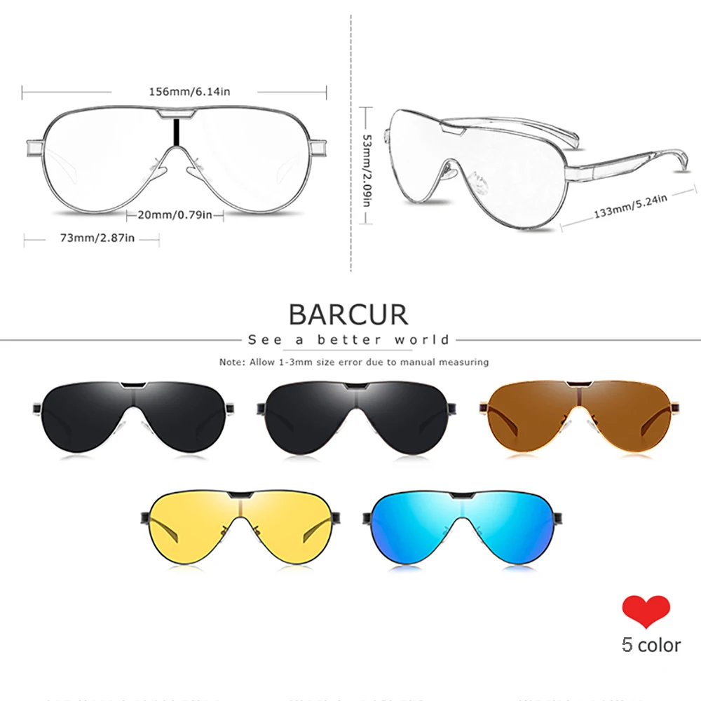 Polarized Mens Oversized Sunglasses
