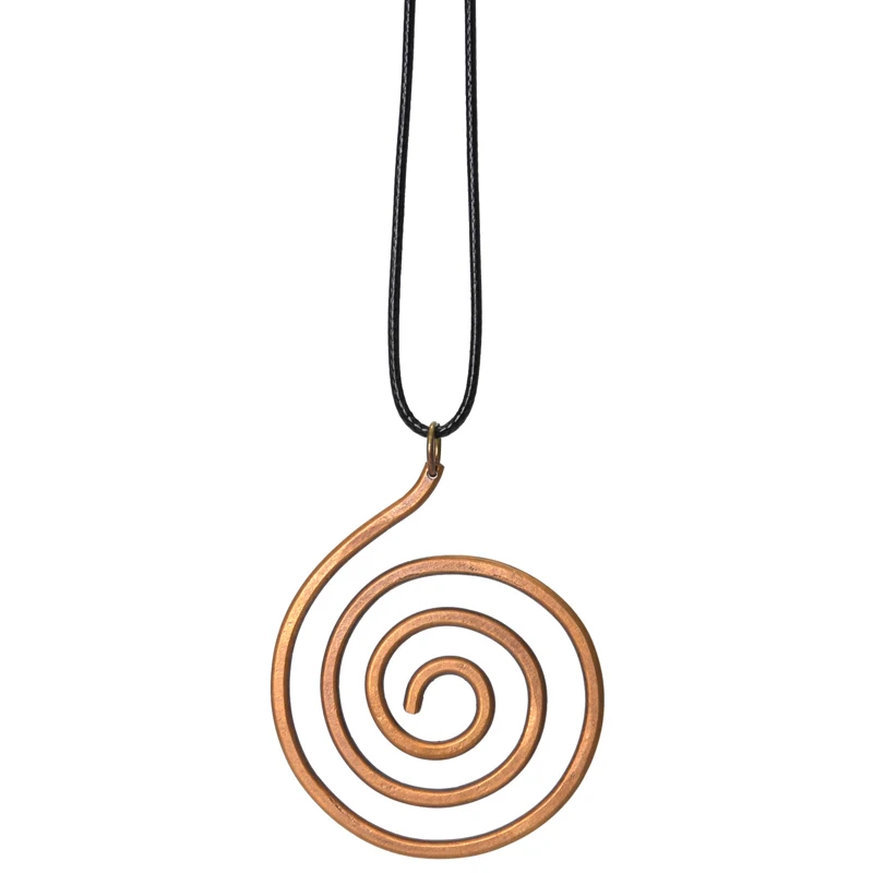 Handmade Copper Spiral Pendant Necklace