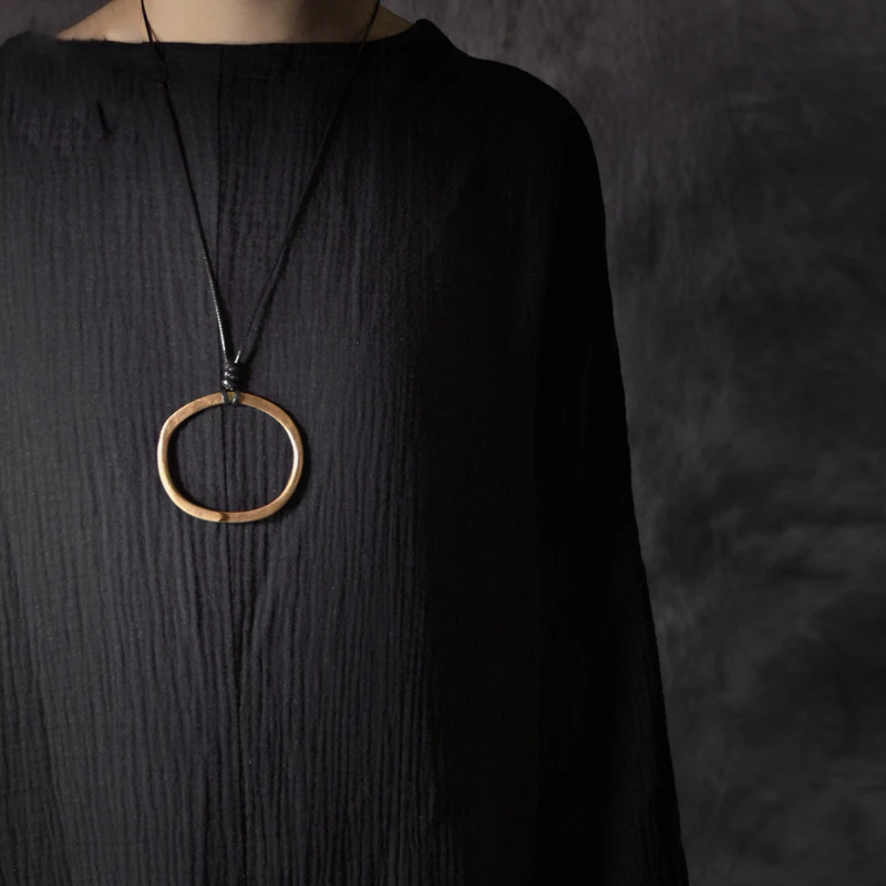 Pure Copper Ring Pendant Necklace