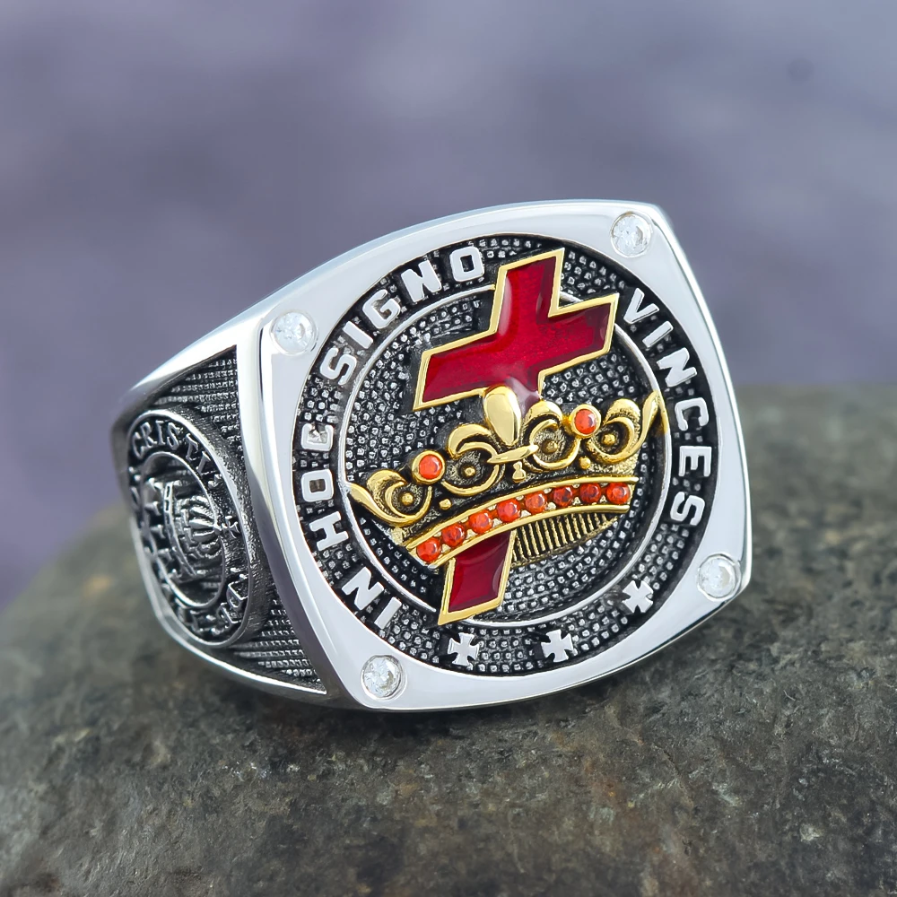 Knights Templar In Hoc Signo Vinces Ring