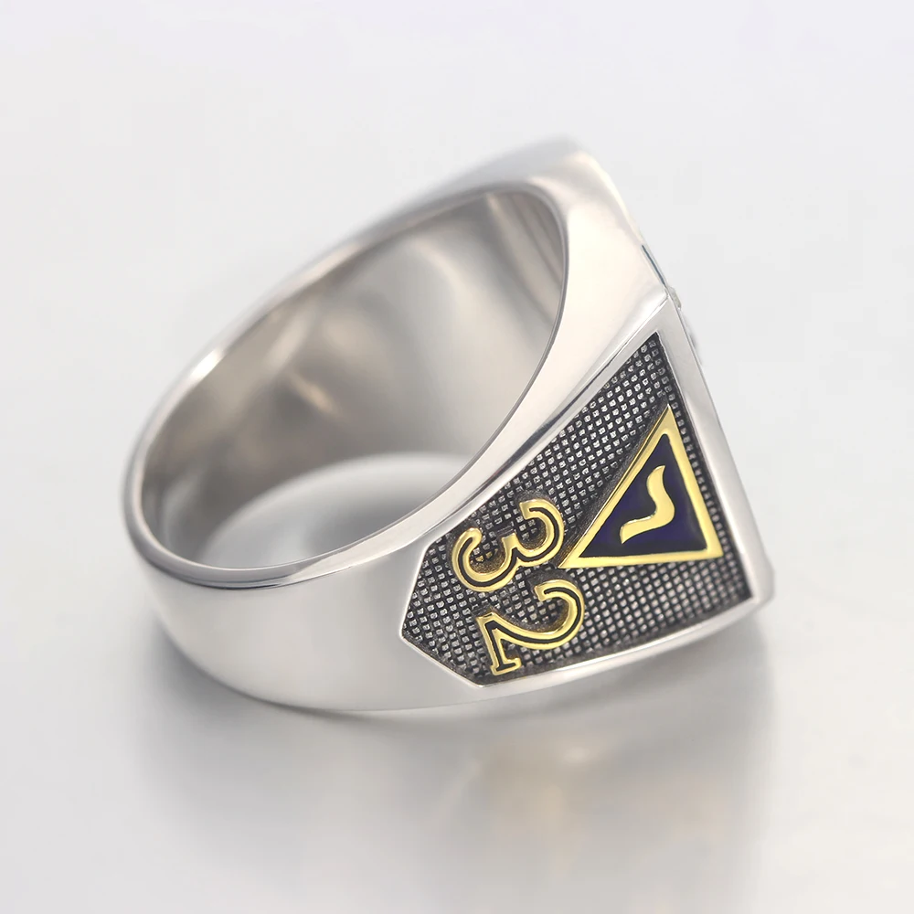 Scottish Rite 32 Degree Ring of Eagle Freemasons