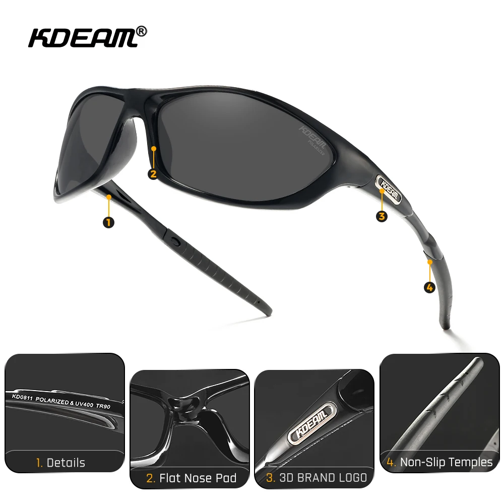 KDEAM High-End Sport Cycling Sunglasses