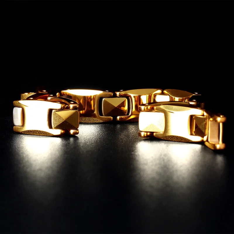 Tungsten Steel Men's Magnetic Therapy Bracelet