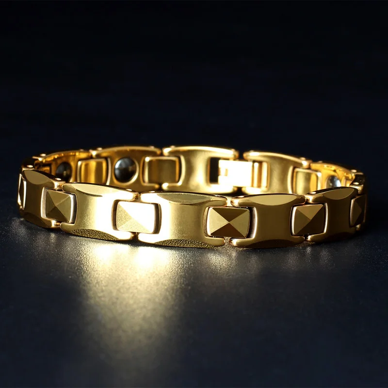 Tungsten Steel Men's Magnetic Therapy Bracelet