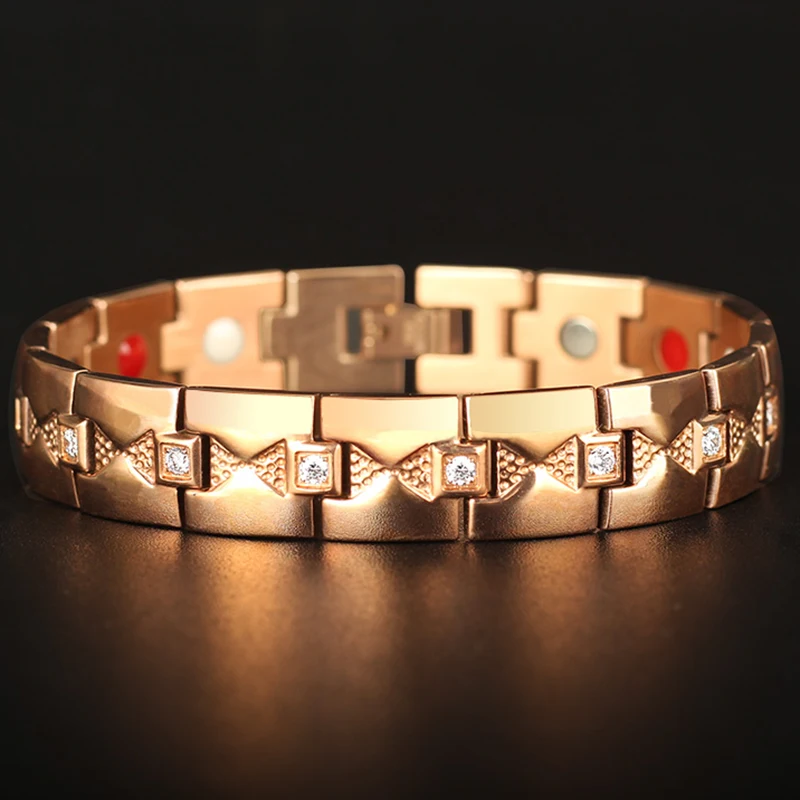 Rose Gold Stainless Steel Men's Bracelet