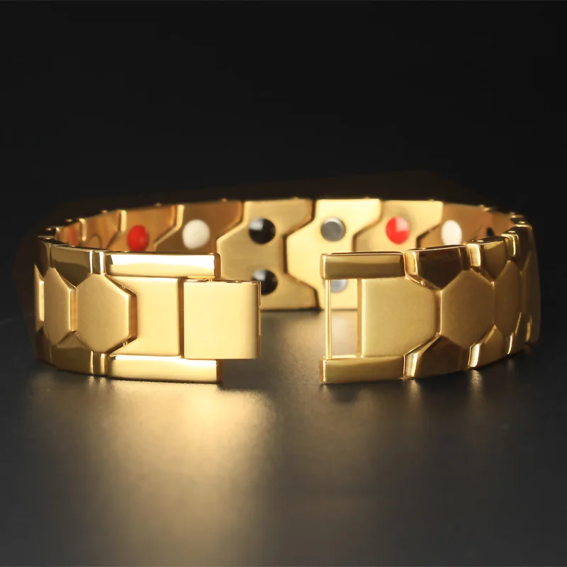 Wide Magnetic Therapy Bracelet for Men