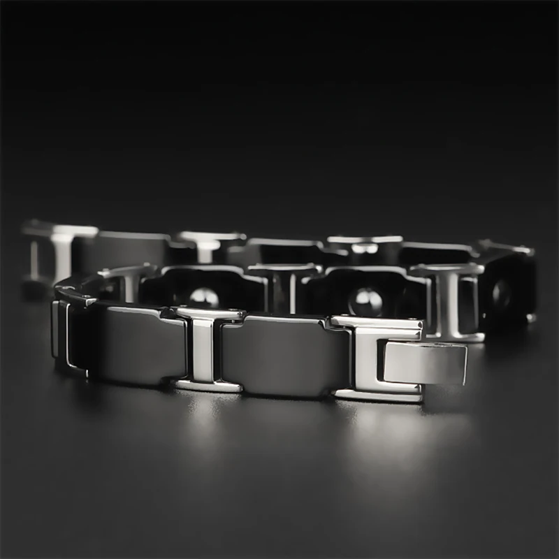 Black Ceramic Magnetic Bracelet for Men